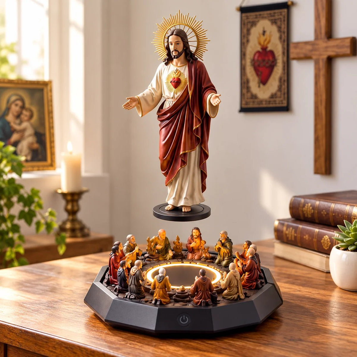 Floating Christ with LED Lighting – A Symbol of Faith that Enchants