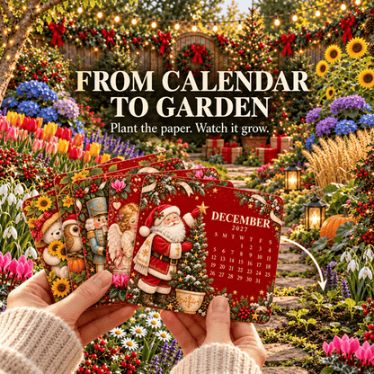 🎄🗓️ Christmas Limited-Edition — 🪴✨ Eco-Friendly Plantable “Timeless” Seed Calendar 2027