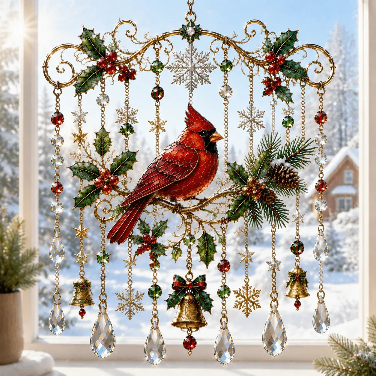 49% OFF – 🎄Handmade Christmas Stained Drops & Ready-to-Hang Holiday Decor ✨