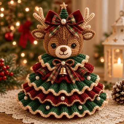 🔥Last Day 49% OFF - 🎄Crochet Animal Christmas Tree DIY Kit