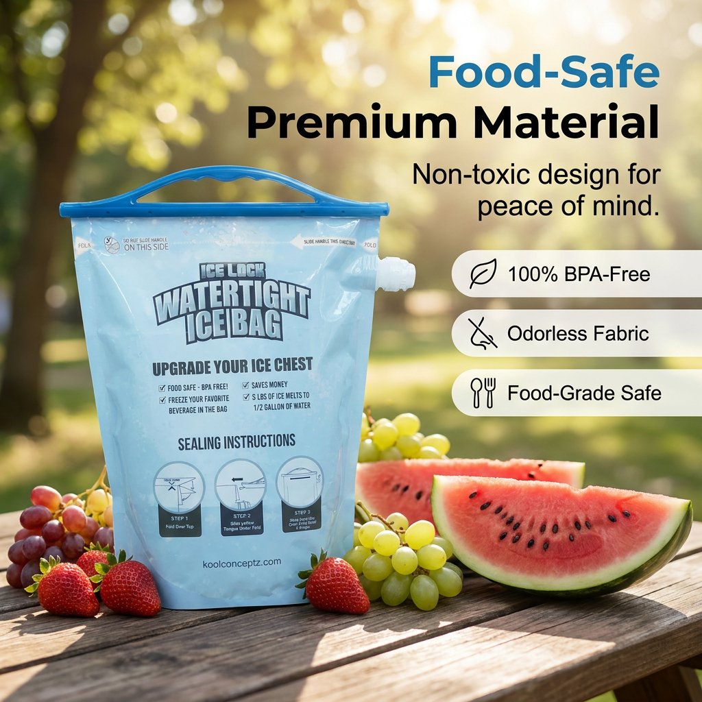 Large-Capacity Leak-Proof Ice Bag – Reusable Cooler Ice Pack – Durable, Instant-Use Cooling Solution