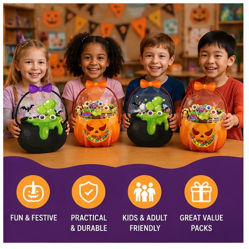 🔥 FROM £7.99 | Halloween Treat Bags – 10/30/50PCS Party Packs 🎃