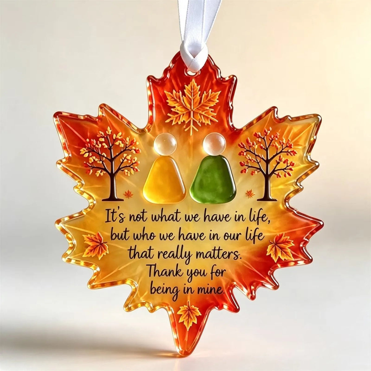 🍁 ❤️ Maple Leaf Friendship Sea Glass Keepsake