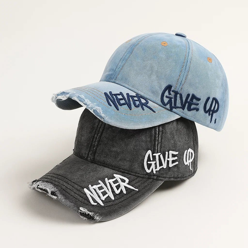🧢“NEVER GIVE UP” Embroidered Cap