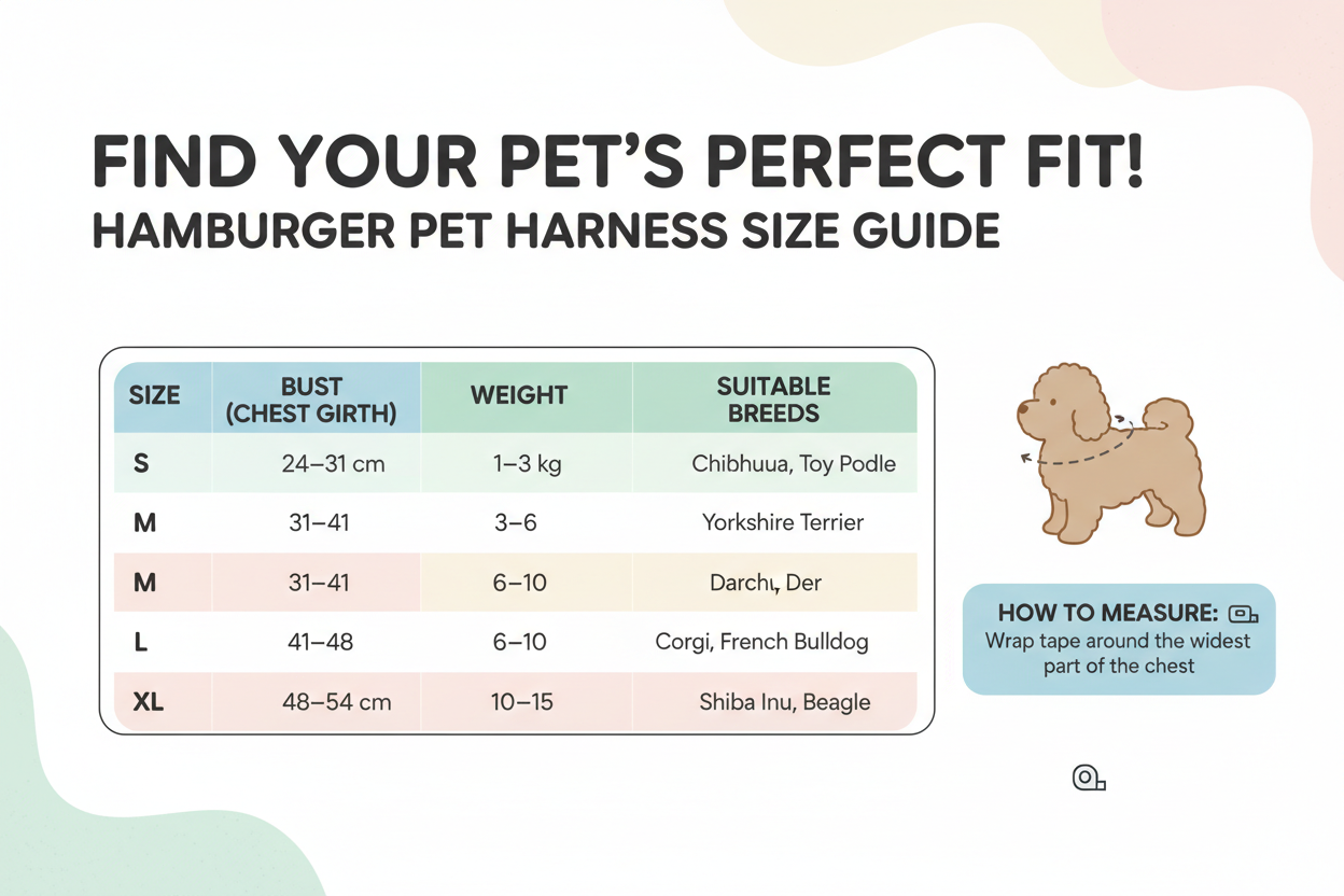 📢📢40% OFF !! ⏰Offer your furry friend a comfortable travel experience!🦮Cute Hamburger Pet Harness and Leash Set with Mini Backpack🍔🦮
