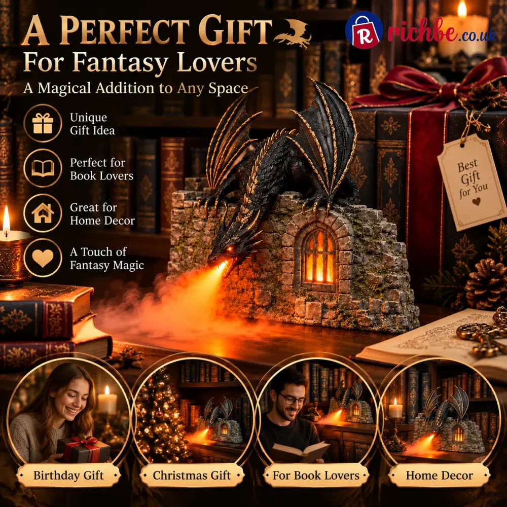 🔥🐉 Dragon Humidifier with Flame Effect – Fantasy Magic for Your Reading Nook