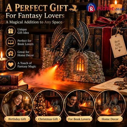 🔥🐉 Dragon Humidifier with Flame Effect – Fantasy Magic for Your Reading Nook
