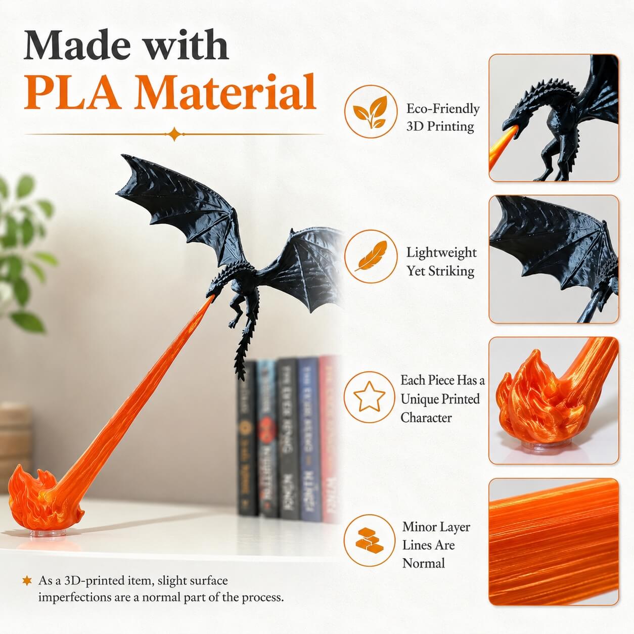 UseFuljoy -🐉 Dragon Flame Book Nook🔥Bookshelf decor gift