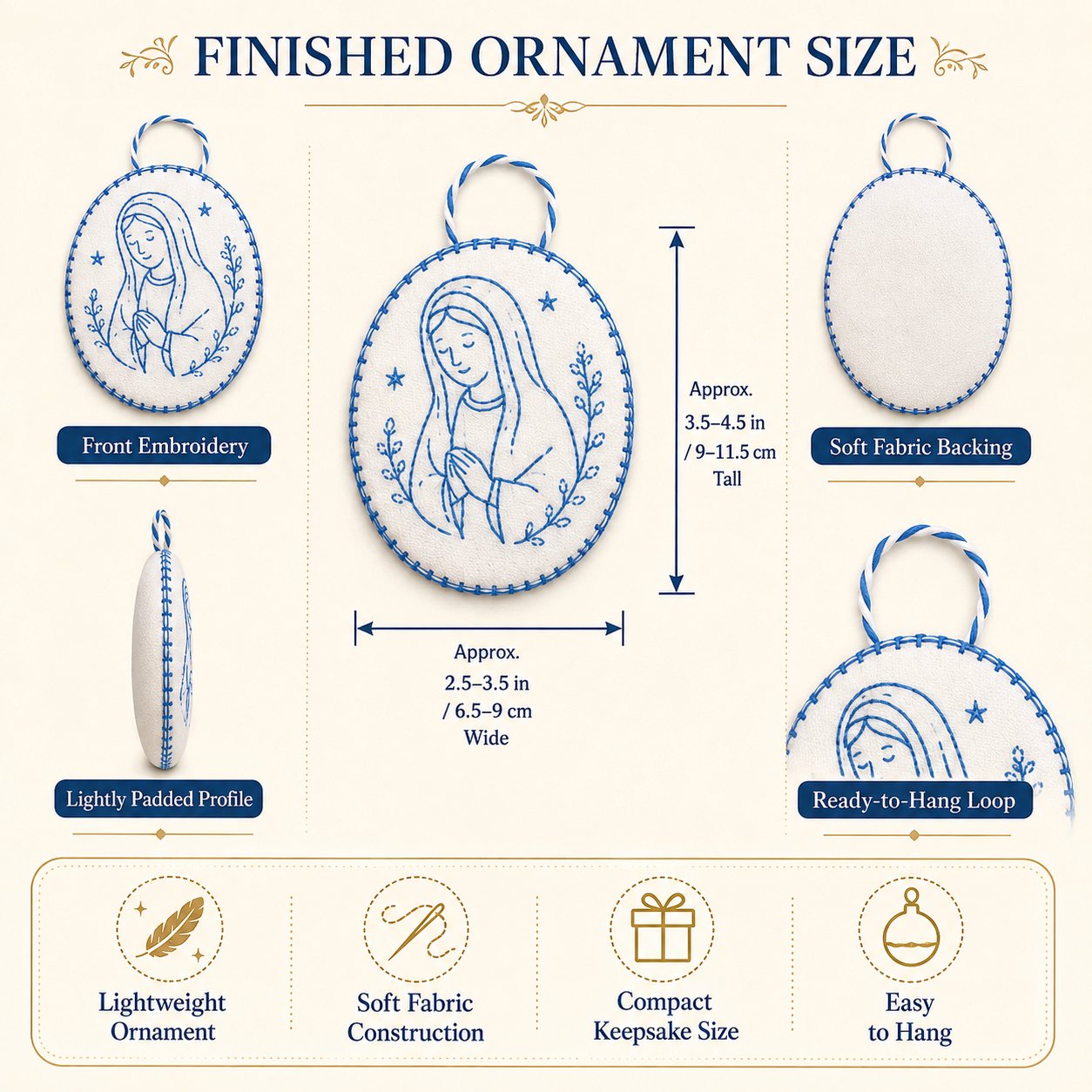 ⏳ Last Day 49% OFF – 🧵Beginner-Friendly DIY Heirloom Oval Embroidery Ornament Kit Collection | Complete Kit with All Tools & Step-by-Step Guide Included 💕