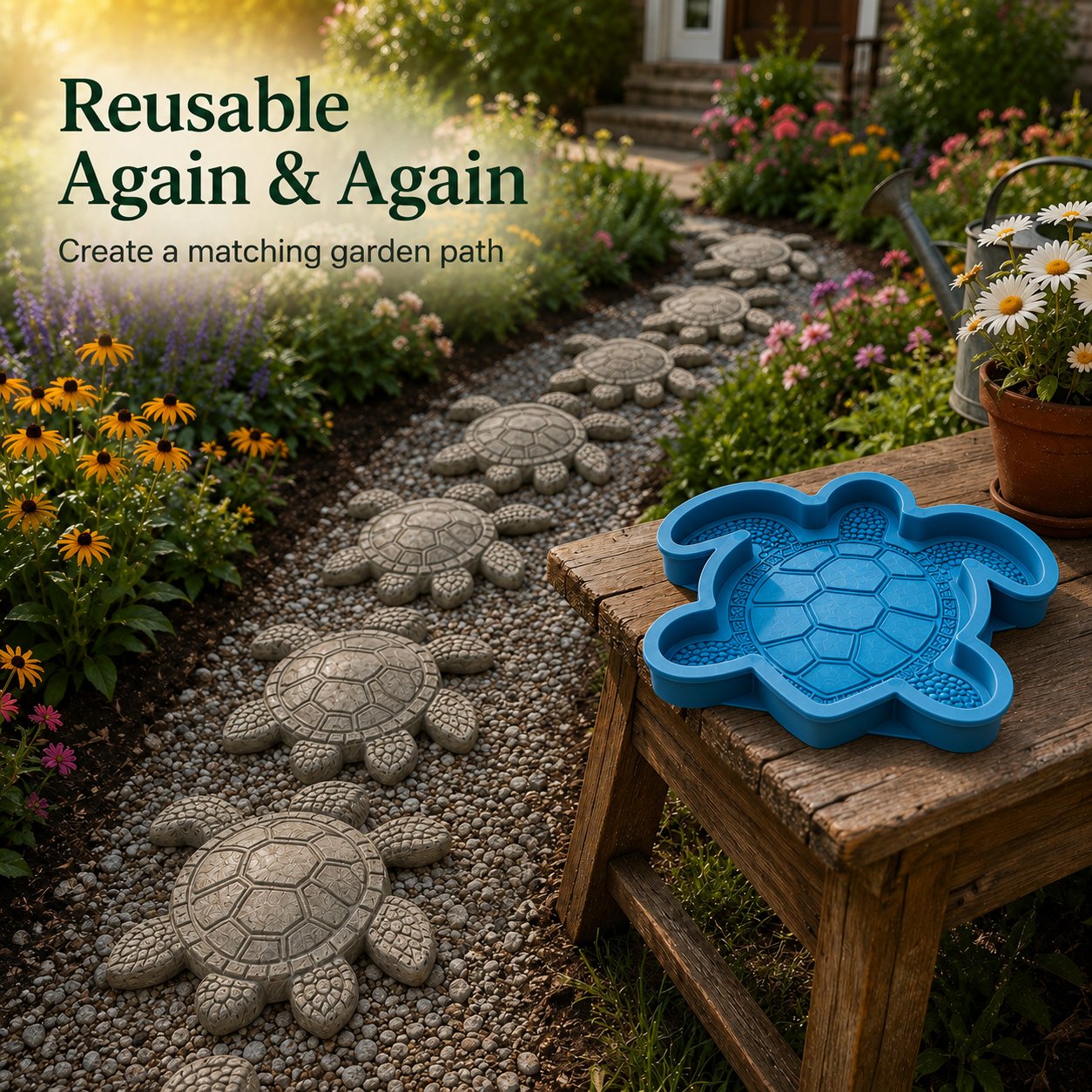 🔥LAST DAY 50% OFF - 🌊 Reusable Ocean Theme Garden Art Mold – Make Your Garden Truly One of a Kind (📦Buy 2 Free Shipping)