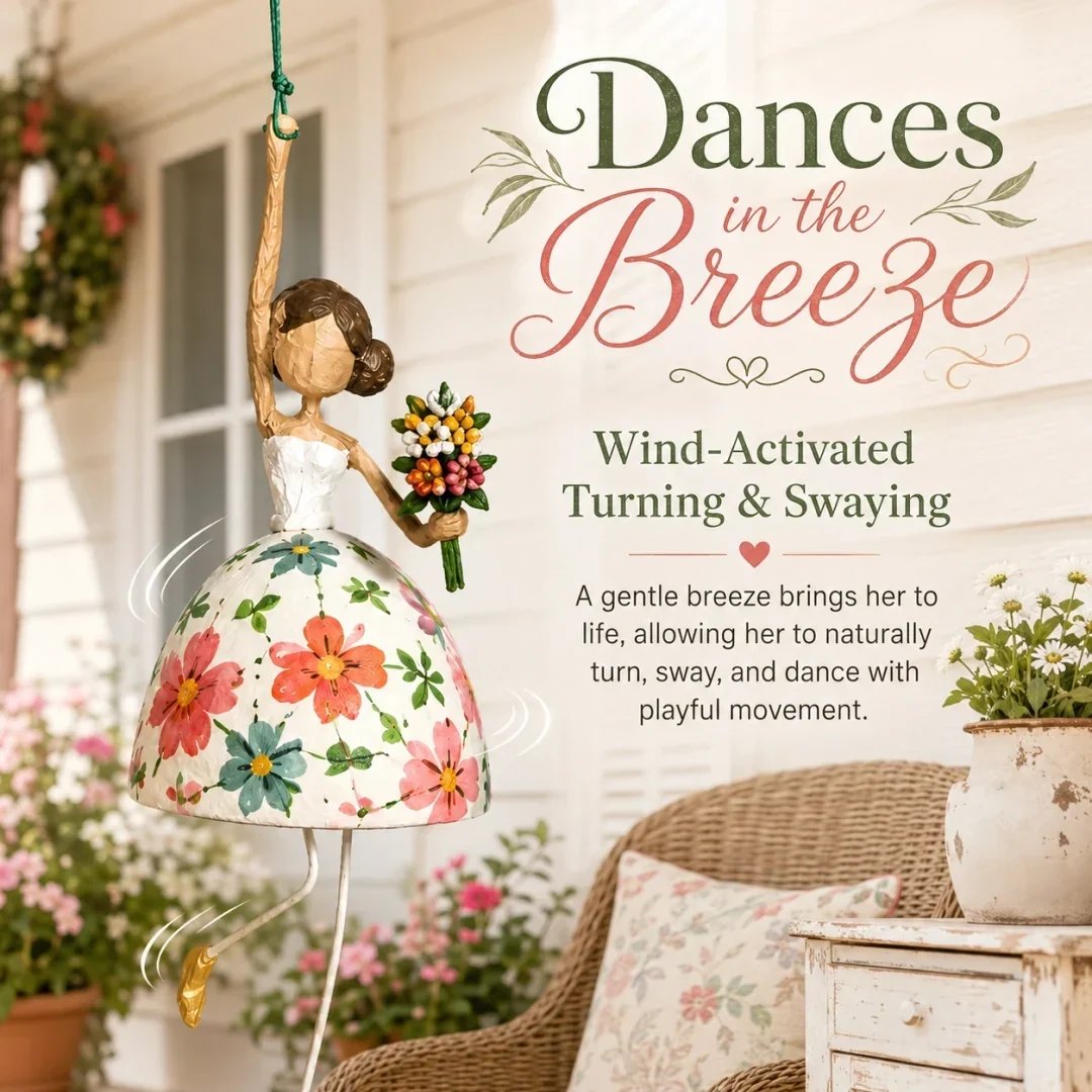 💃🌸 Let Your Space Dance — Whimsical Dancing Lady Hanging Ornament (📦Buy 3 Free Shipping)