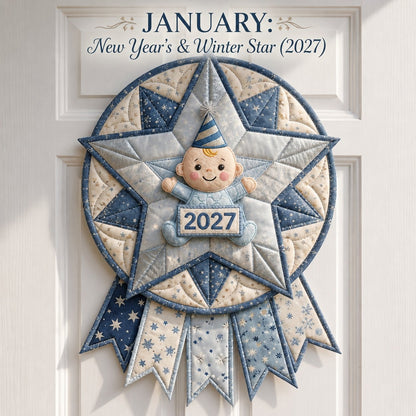 🗓️ Beginner-Friendly 12-Month Themed 3D Quilted Door Hanger Sewing Kit Collection | Complete Kit with Coordinated Fabrics, Sewing Materials & Step-by-Step Guide Included 💕