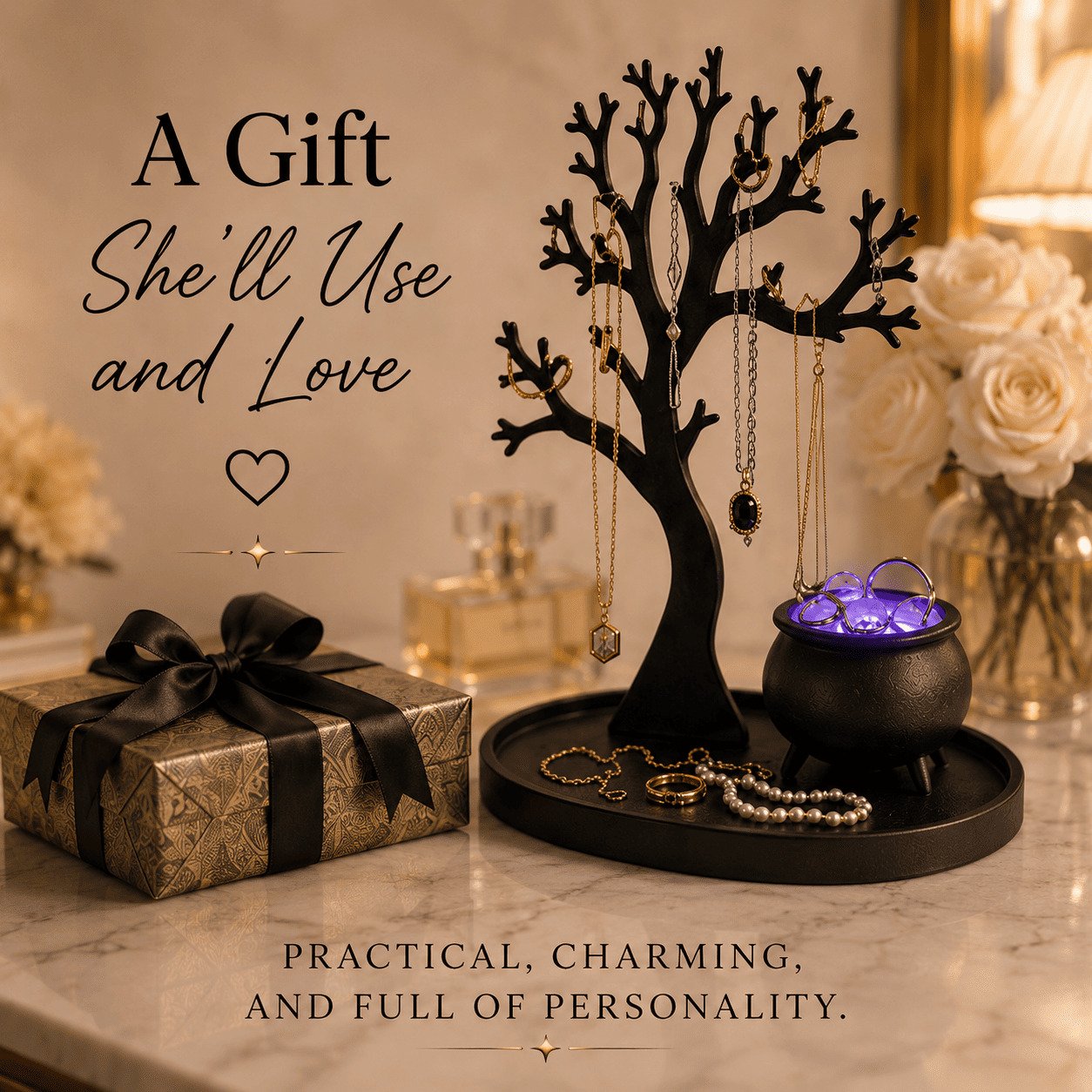 🔥Last Day 50% OFF - 🌳 Illuminated Jewelry Tree Organizer