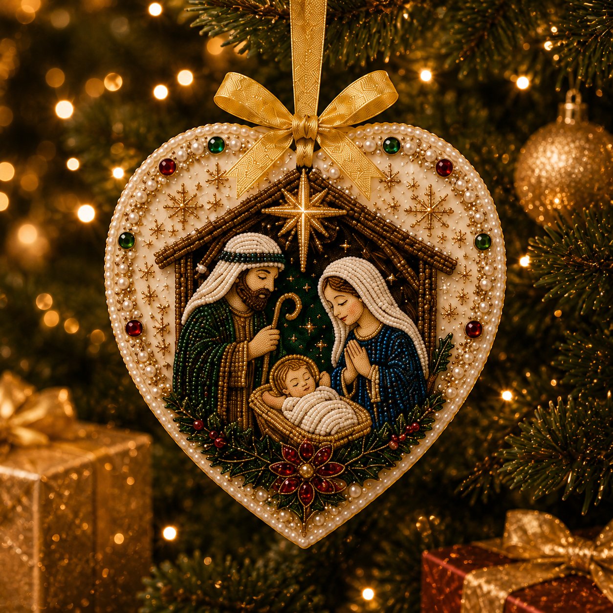 🔥Last Day 49% OFF - ✝️✨ DIY Pearl & Gem Christmas Ornament Collection🎄