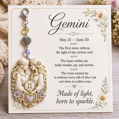 ✨  Commemorative keychains and cards featuring the birthstones of the 12 zodiac signs
