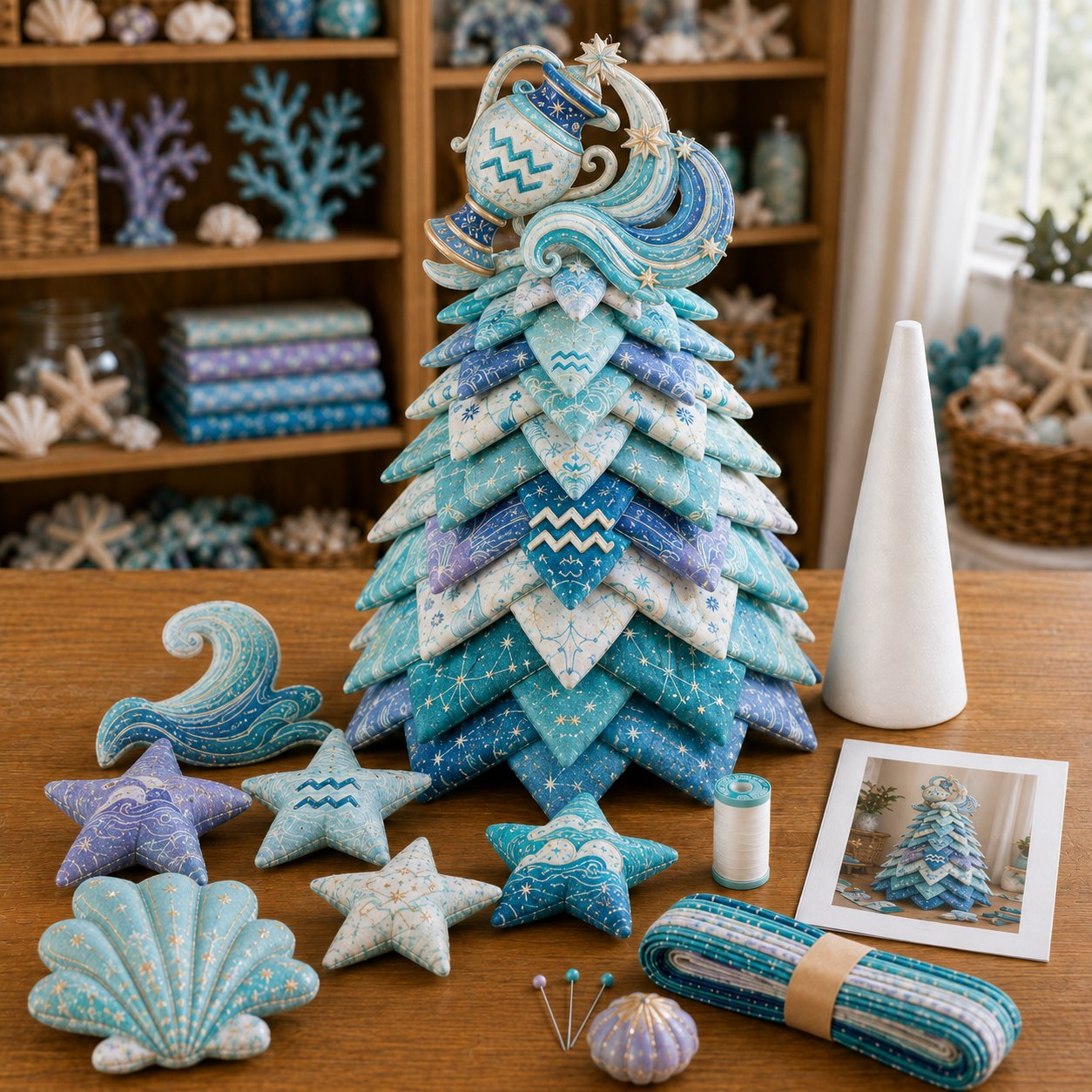 ⏳ Last Day 49% OFF – ♓ Beginner-Friendly DIY Layered Pisces Zodiac Quilted Tree Kit | Complete Kit with All Tools & Step-by-Step Guide Included 💕