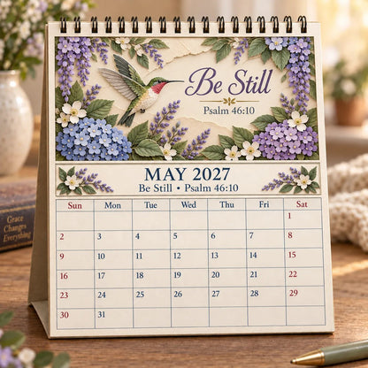 ✝️ 3D Christian Calendar 2027 | 12 Scripture Designs with Nature Scenes, Birds & Flowers for Faith-Filled Homes & Meaningful Gifts 🎁