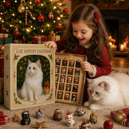 ⏰BUY 2 GET FREE SHIPPING⏰2026 Cat Advent Calendar Gift for Adults Friends Cat Owners and Lovers Christmas Holiday Countdown Gift 24 Designs Cats Charm Christmas Tree Ornament