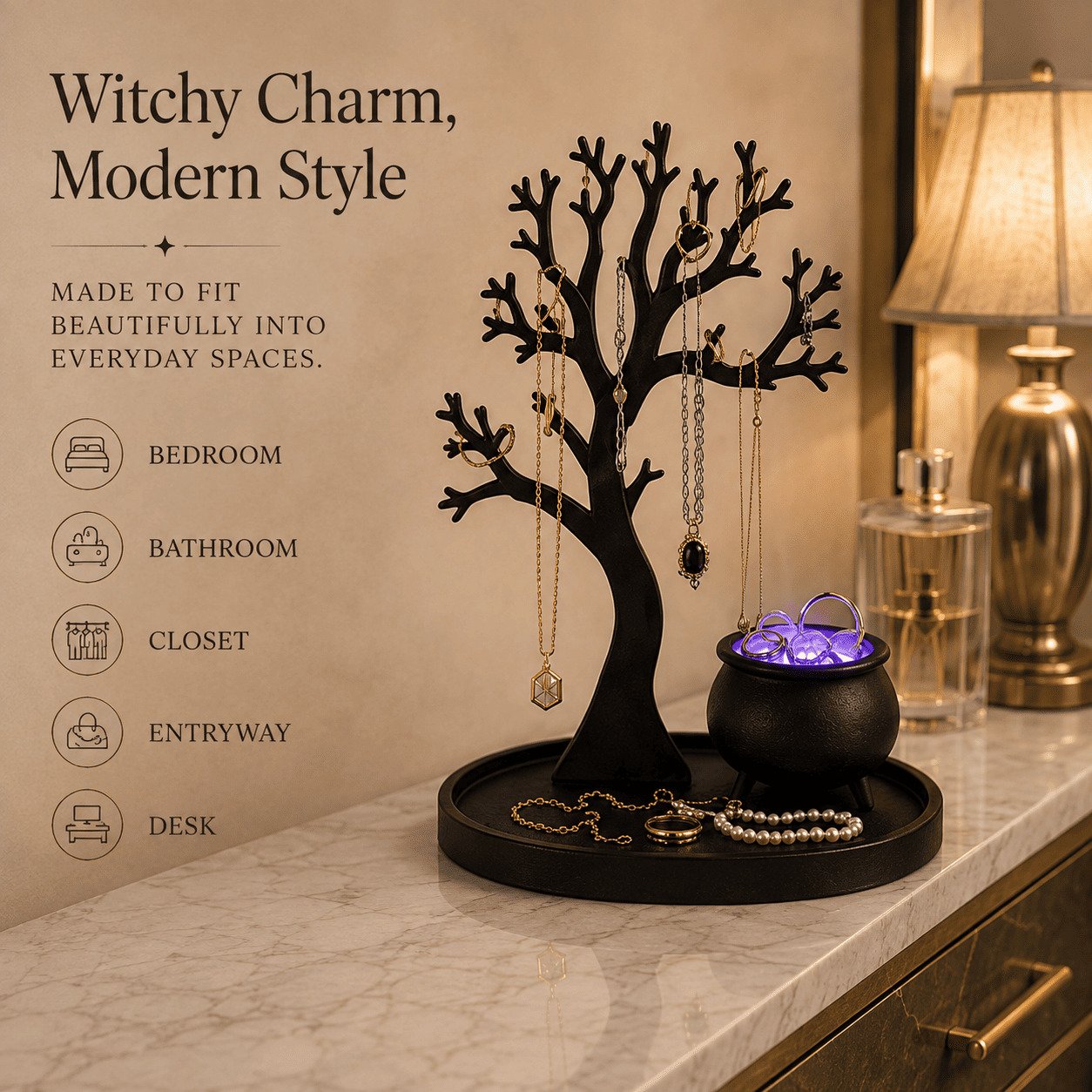 🔥Last Day 50% OFF - 🌳 Illuminated Jewelry Tree Organizer