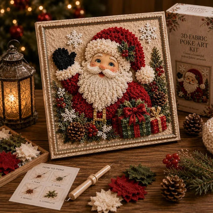 🔥HOT SALE 49% OFF 💥🎄 3D Christmas Fabric Poke Art DIY Craft Kit