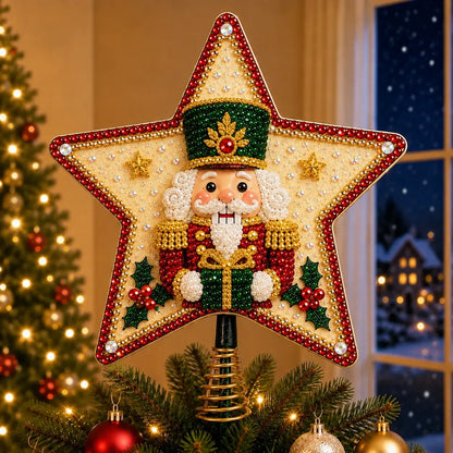 🔥LAST DAY 50% OFF - 🎄⭐ Pearl Diamond Art Christmas Tree Topper Kit