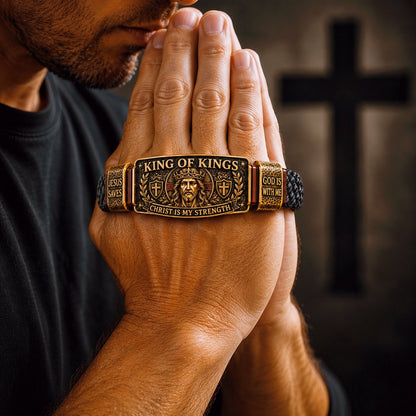 ✝️ The Ultimate Father's Day Tribute: King of Kings Faith Bracelet — Wear Your Belief with Pride (49% OFF Today🔥)