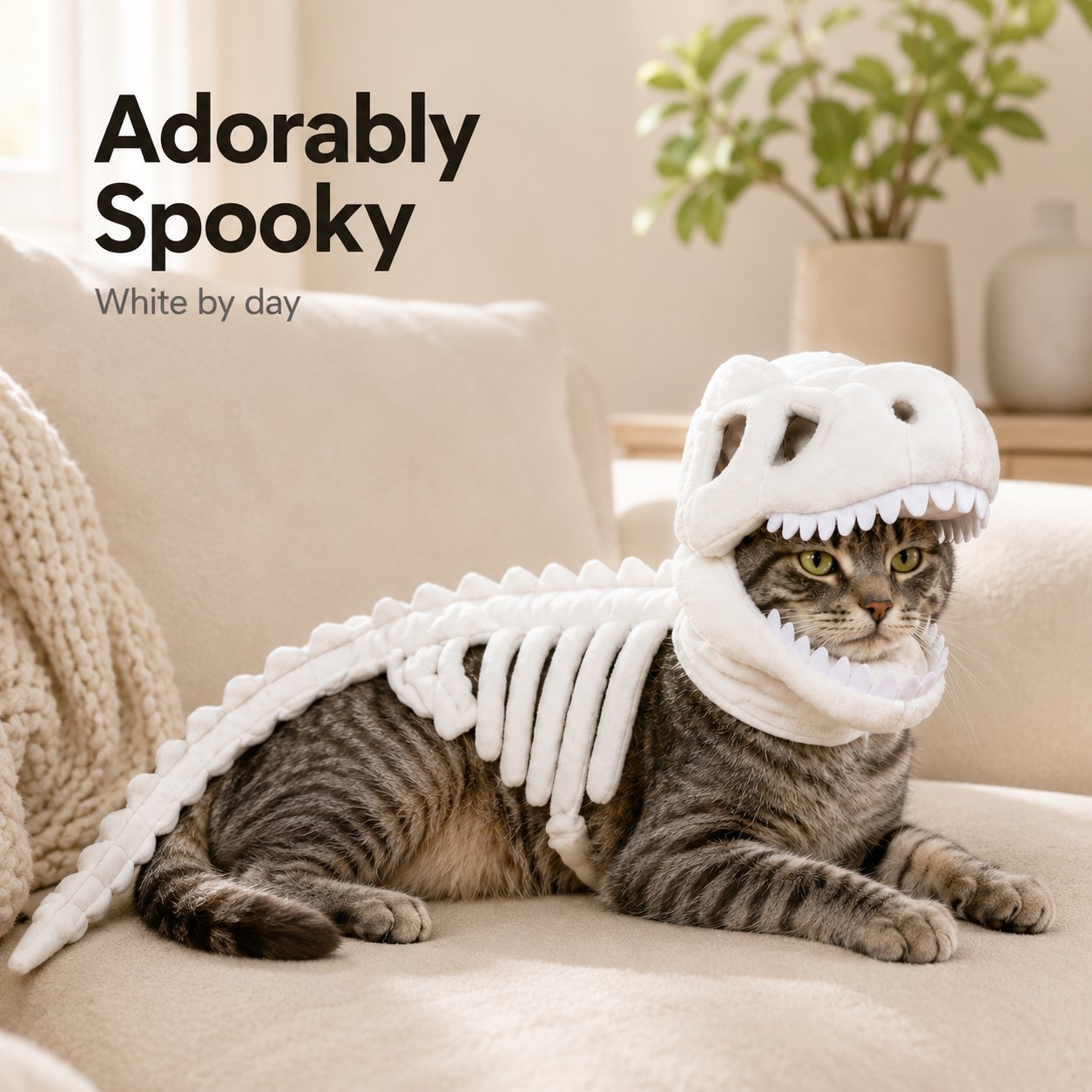 🦖 Halloween Season Sale 50% OFF– Glow-in-the-Dark Dinosaur Skeleton Pet Costume