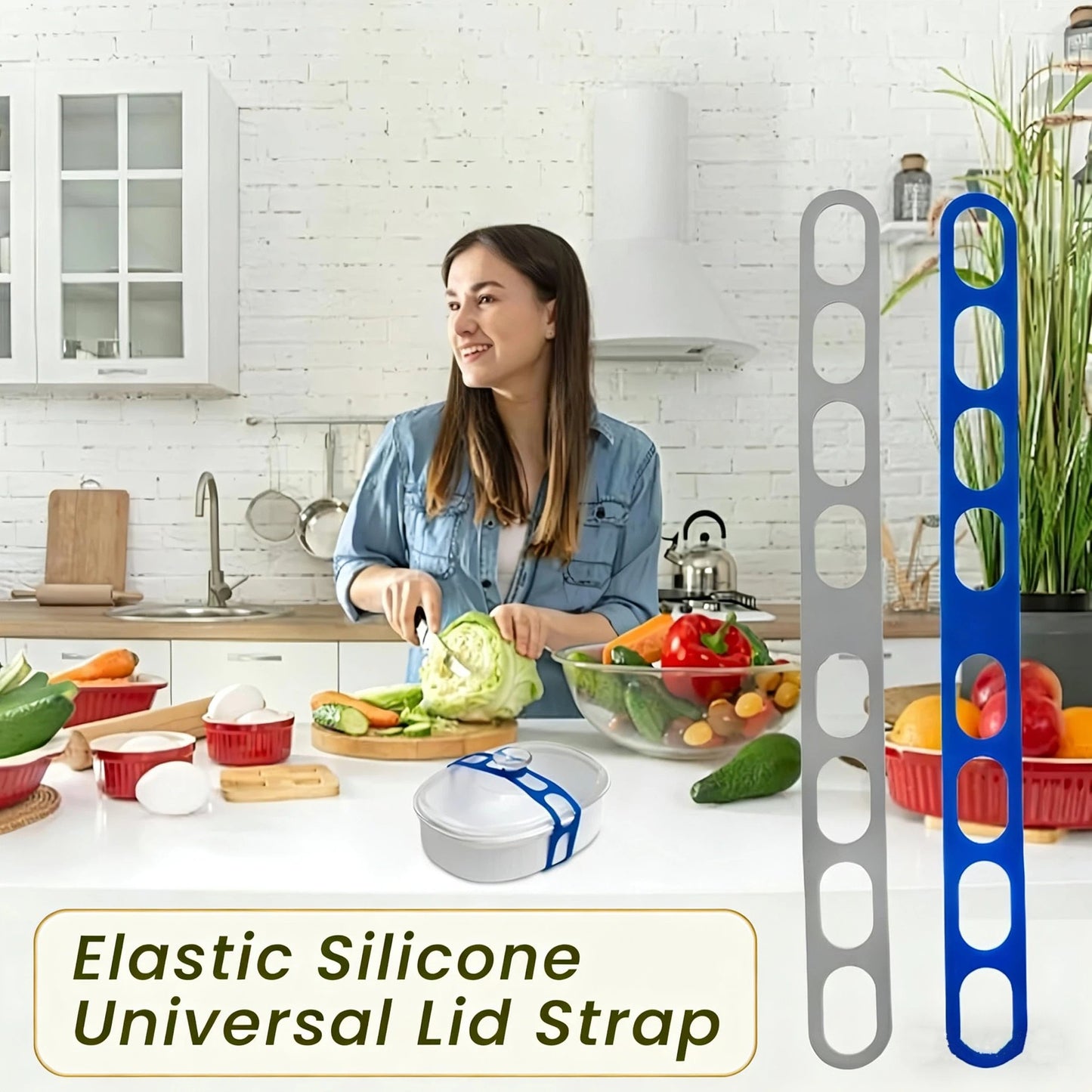 Universal Silicone Lid Securing Straps (3-Pack)