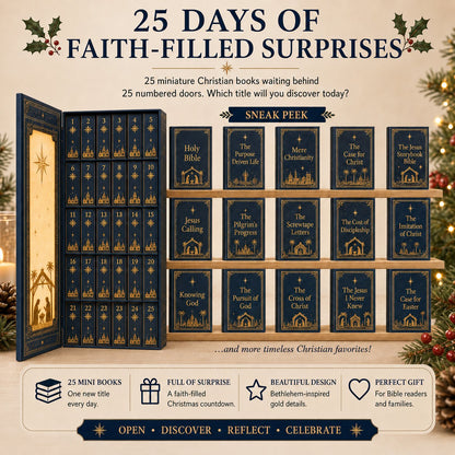 🎁Last Day 49% OFF-✦ 📖 25-Day Christian Mini Book Advent Calendar 🎄 ✦