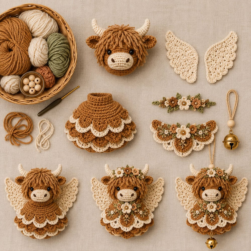 🔥Last Day 50% OFF 🪽 Animal Angel Crochet Ornament DIY Kit