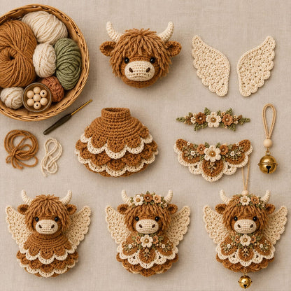 🔥Last Day 50% OFF 🪽 Animal Angel Crochet Ornament DIY Kit