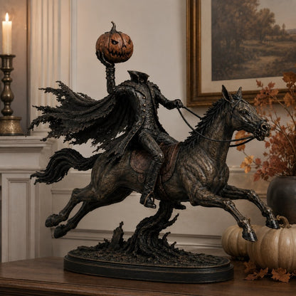 ⏰Last Day Buy 2 Save 10% - 🎃🏇Midnight Chase Headless Horseman Statue | Awaken the Legend of the Hollow(✨Same as the video)