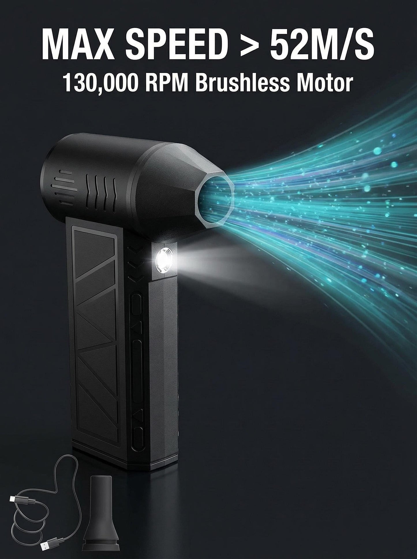 Violent Turbine Mini Portable Wireless Hair Dryer