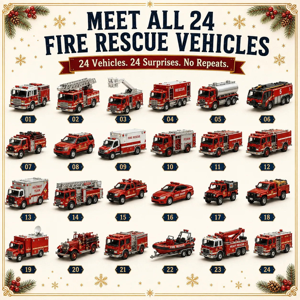 🚚 🎁Build the Fleet Collection 24-Day Vehicle Advent Calendar Series | ✨A New Adventure Every Morning