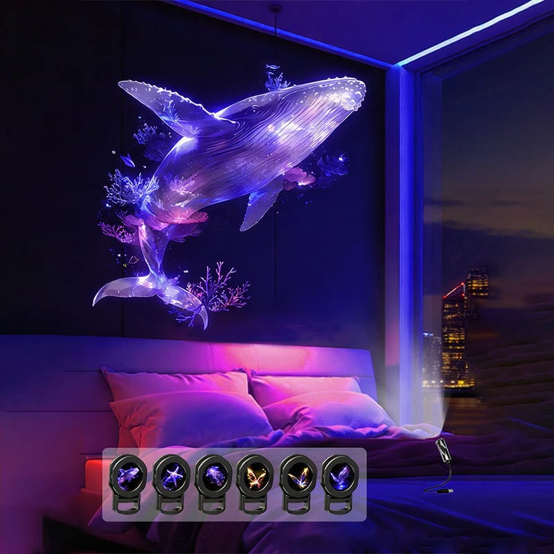 USB Galaxy & Moon Projector Night Light