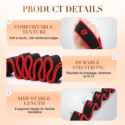 🧘‍♀️ 8-Segment Adjustable Resistance Band | Yoga & Stretching Assistant | Relieve Shoulder Stiffness & Boost Flexibility