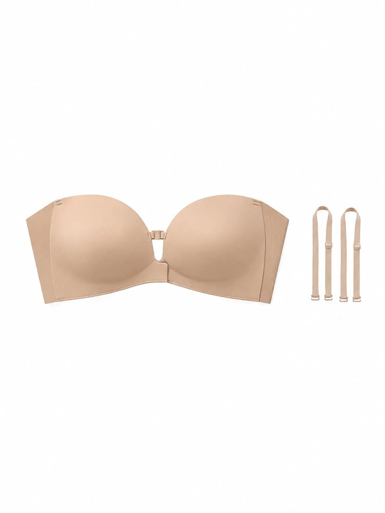 Women's Strapless Front Closure Push-Up Bra