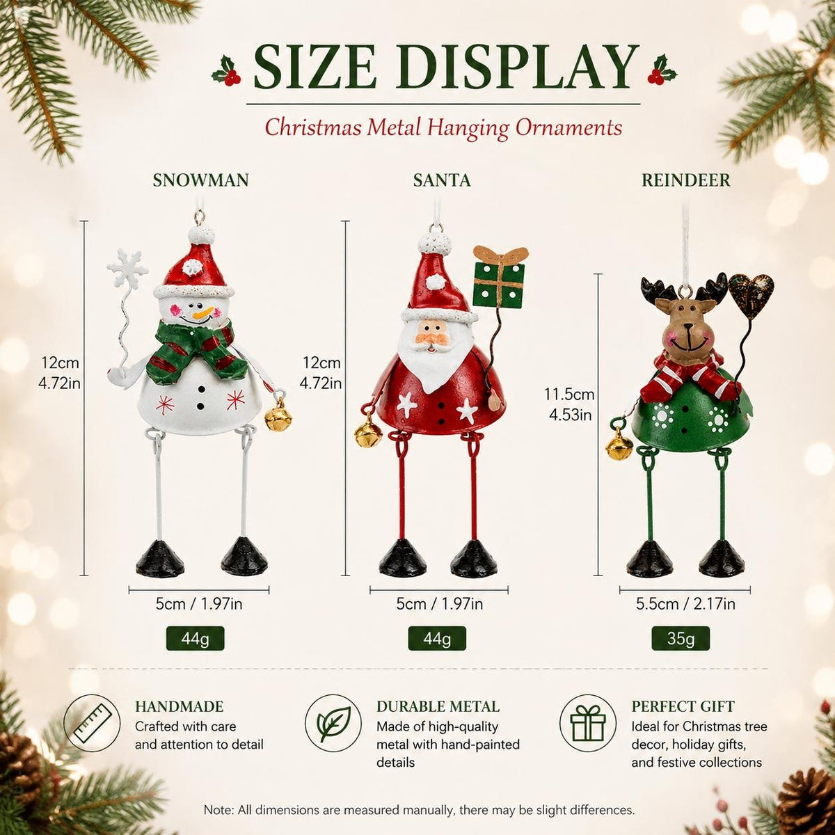 🌲Hot Sale Only ￡12.99!!!✨ Hand-Painted Metal Dangling Leg Christmas Ornaments