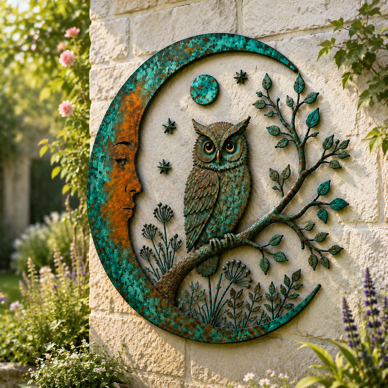 Moon Virgin Mary Garden Wall Decor