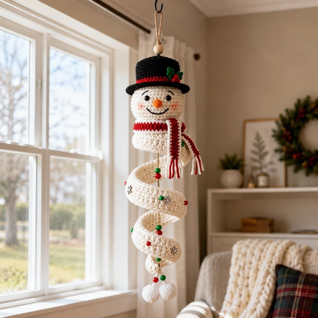 🔥HOT SALE 50% OFF - 🎅🌲Crochet Snowman Spiral Oranment DIY Kit