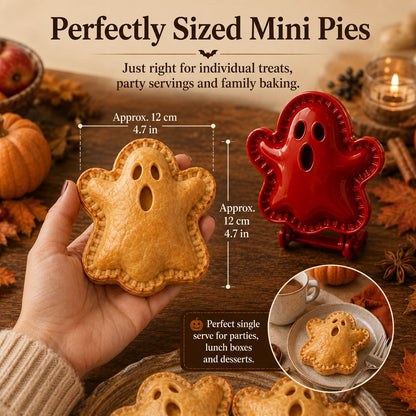 👻 Halloween Mini Pie Molds (Set of 8) – Easy Spooky Baking with Kids for Party Treats!