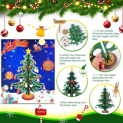 🔥LAST DAY 50% OFF - 🎄🎁 24-Day Christmas Tree Advent Calendar – Daily Ornament Surprises for Kids & Holiday Family Fun