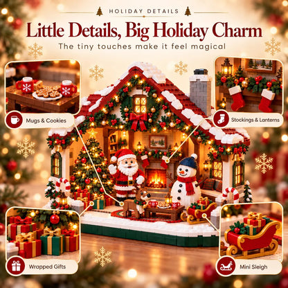 🔥Buy More Save More🔥- 🎄 Cozy Christmas Cottage Building Set – Build Together, Create Memories & Display with Pride