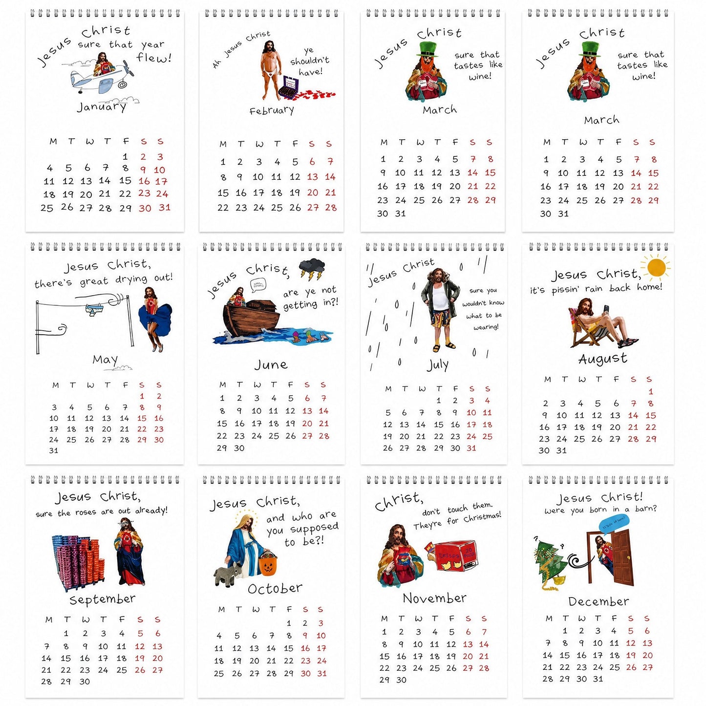 ✝️ Jesus Christ, What A Year! 2027 Funny Christian Calendar 😂