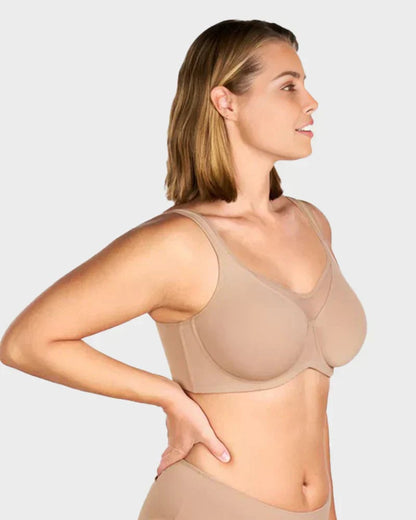 💐Women's Elegant Sheer Full Coverage Minimizer Bra ✨ Plus Size for Large Busts | No Digging, No Spillage & Ultra Comfy