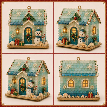 ⏳ Last Day 49% OFF – 🏡 Beginner-Friendly DIY Glowing Coastal Glass-Style Christmas Cottage Kit Collection | Complete Kit with Sea Glass-Style Pieces, Pearl Beads & Step-by-Step Guide Included 💕