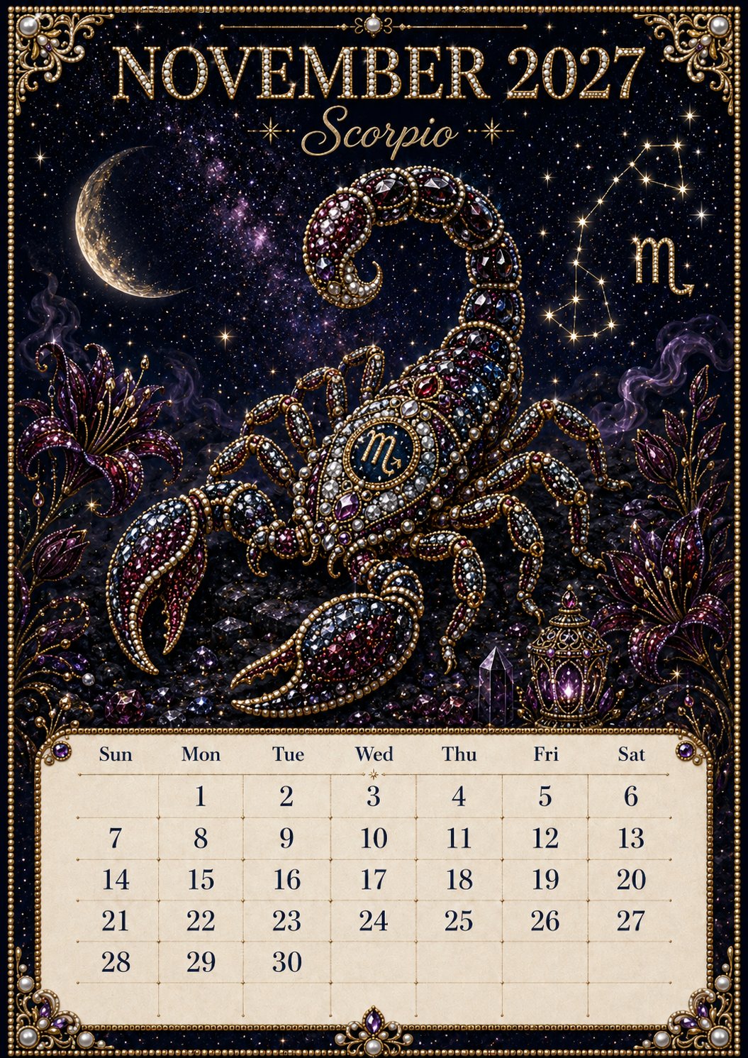 ⏳ Last Day 49% OFF – 🌙 Beginner-Friendly 2027 Twelve Zodiac Bead Art Calendar Kit | Complete Kit with Zodiac Design Base, Decorative Beads & Step-by-Step Guide Included 💕