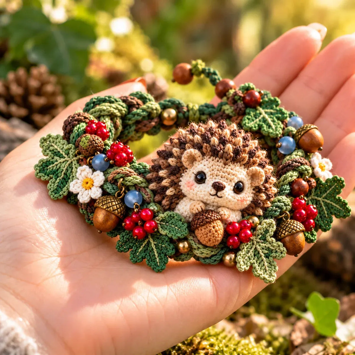 🌿🧶 Woodland Wrist Friends – Handmade 3D Crochet Animal Bracelet Collection