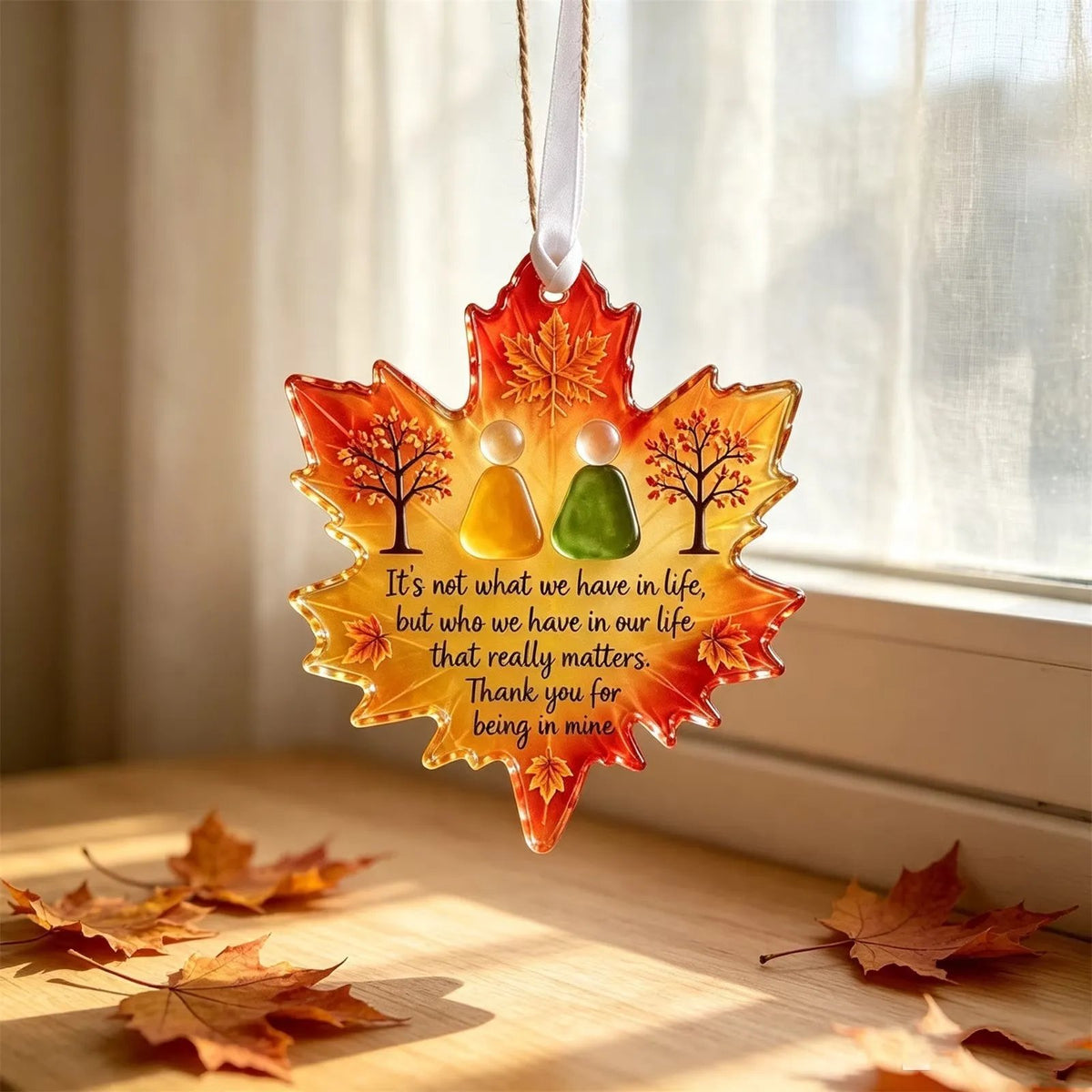 🍁 ❤️ Maple Leaf Friendship Sea Glass Keepsake