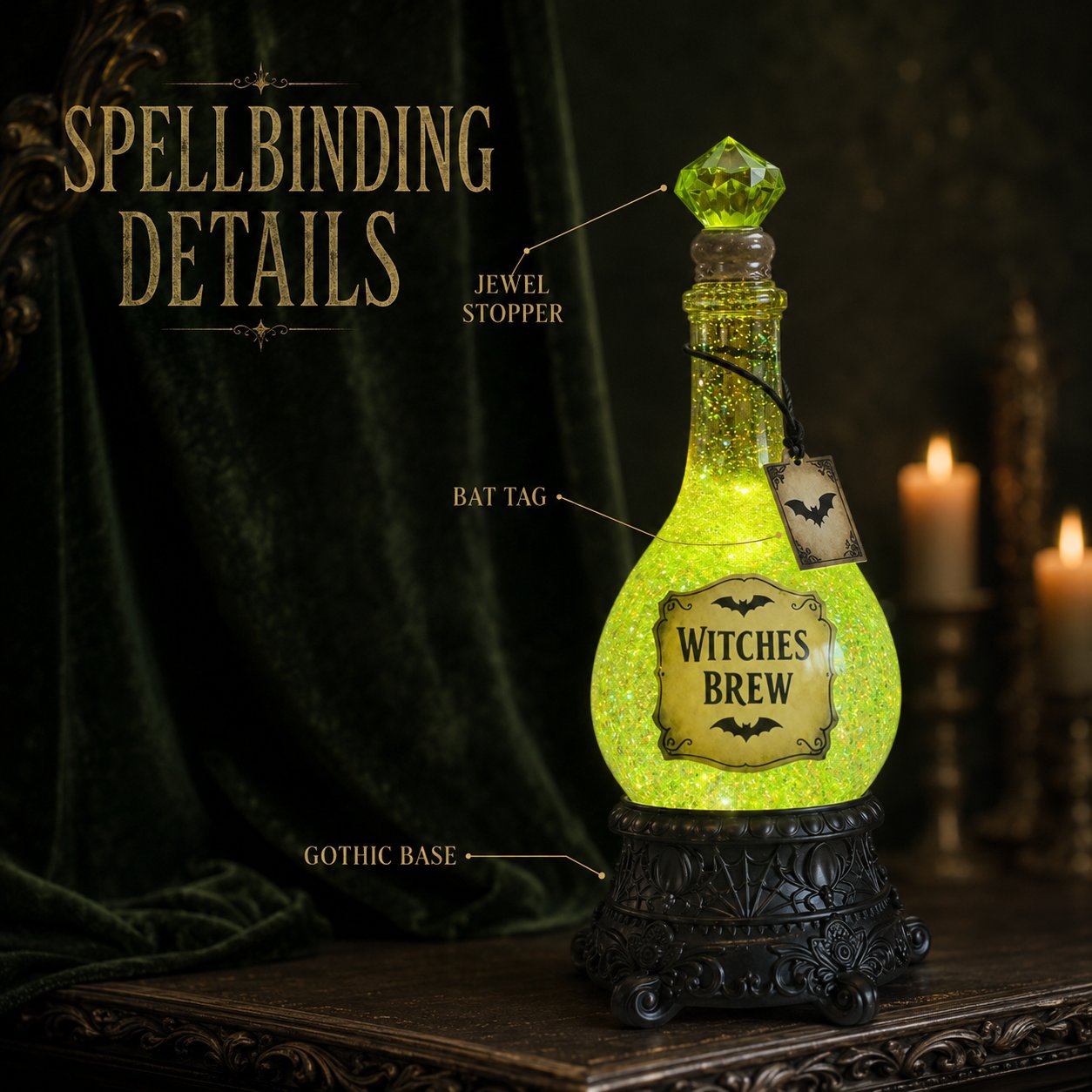 🔥Last Day 49% OFF -🧙✨Lighted Enchanted Tonic Poison Bottle Glitter Globe(📦Buy 2 Free Shipping)